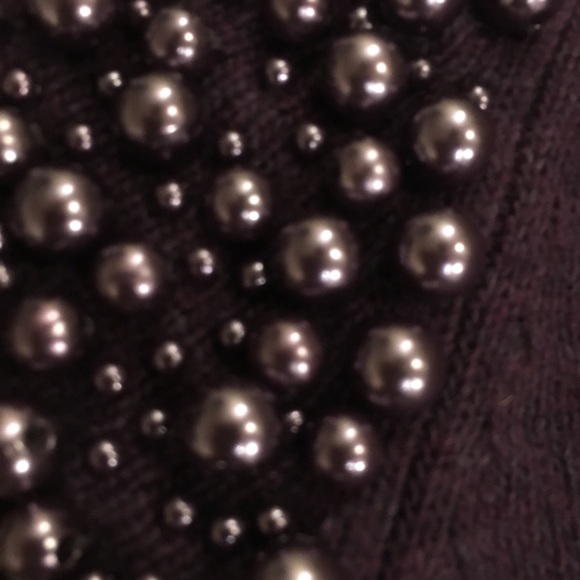 Pink Tartan top with pearls on sleeves, size Sl , like a new - Picture 3 of 6